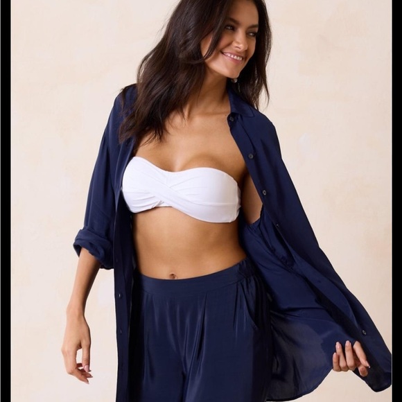 TOMMY BAHAMA-WOMEN'S CALYPSO
CREPE SHIRT button down NWT blue size medium - Picture 7 of 12